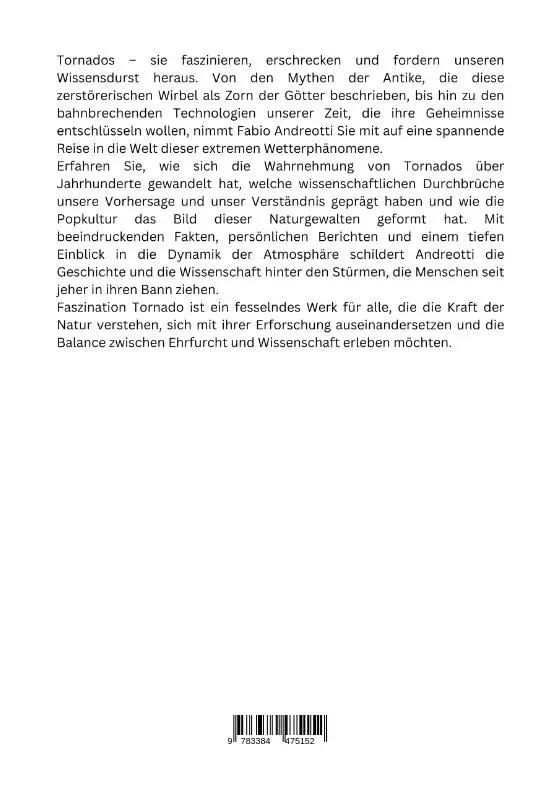 Rückseite: 9783384475152 | Faszination Tornado | Fabio Andreotti | Taschenbuch | 276 S. | Deutsch