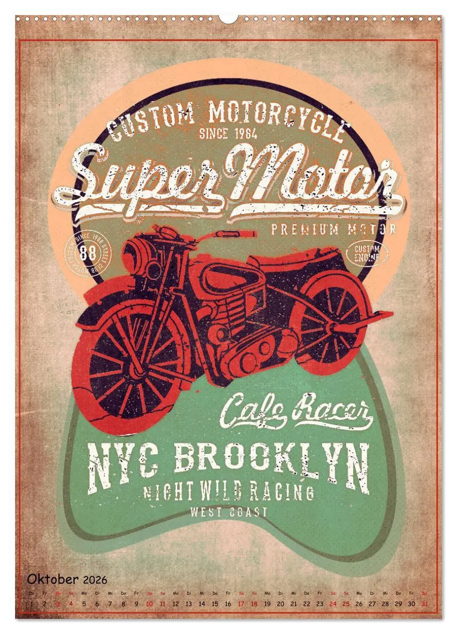 Bild: 9783516375152 | Motorrad Nostalgie (hochwertiger Premium Wandkalender 2026 DIN A2...
