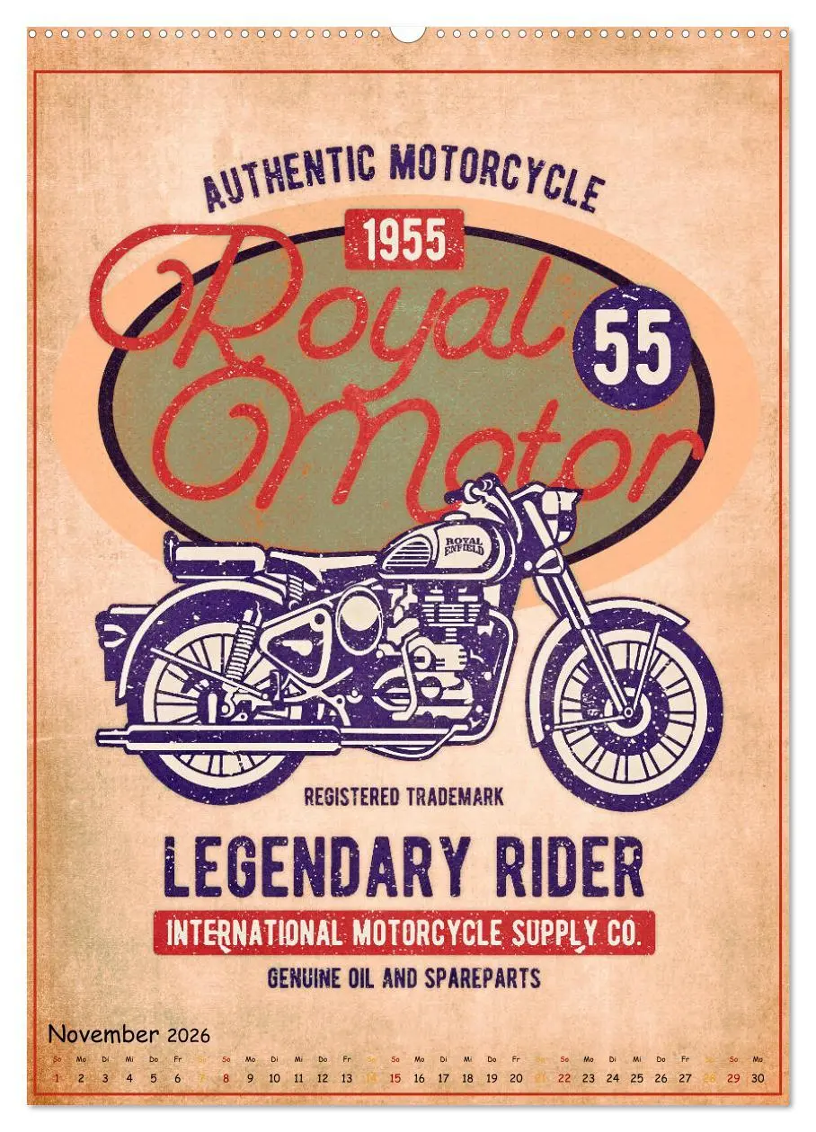 Bild: 9783516375152 | Motorrad Nostalgie (hochwertiger Premium Wandkalender 2026 DIN A2...