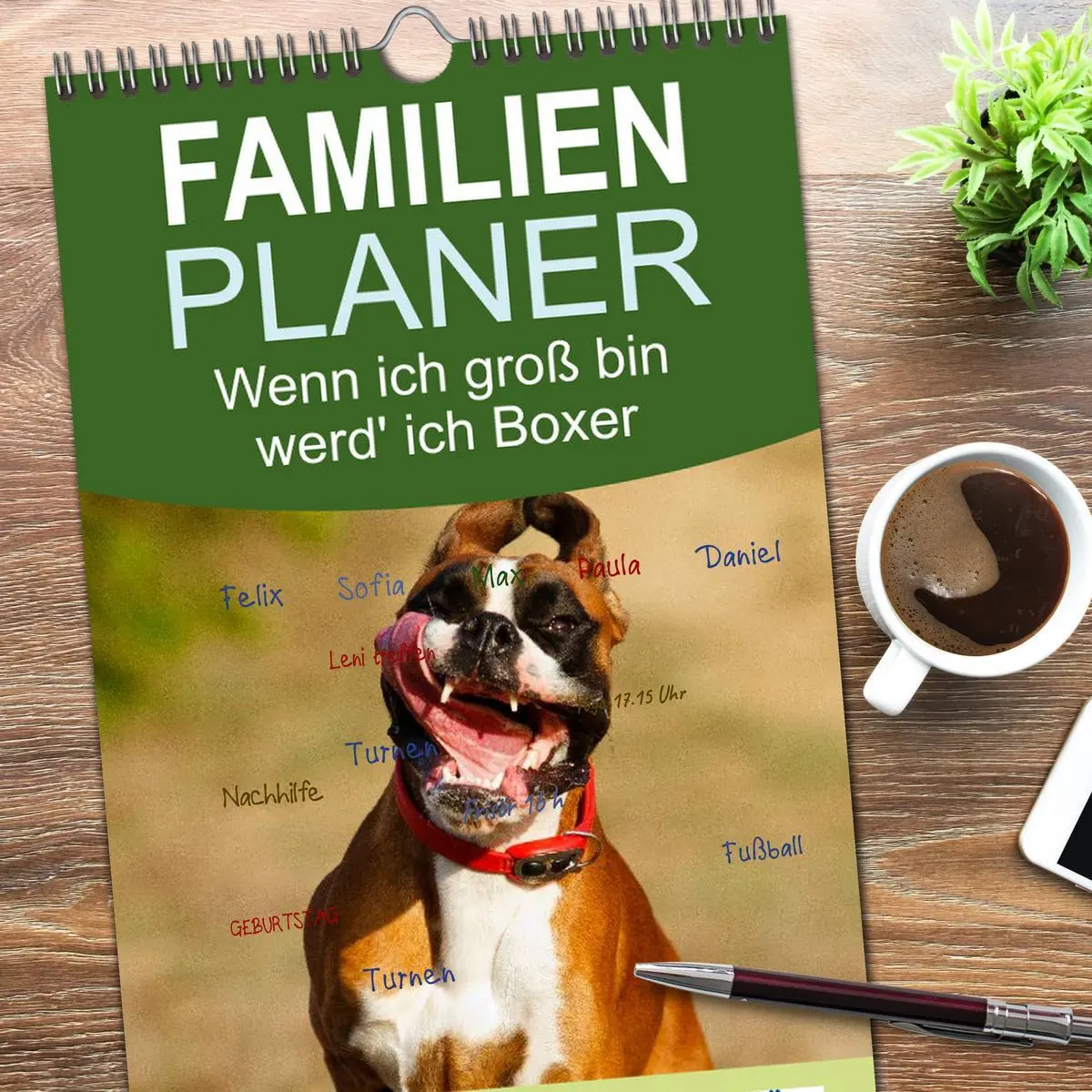 Bild: 9783516515152 | Familienplaner 2026 - Wenn ich groß bin werd' ich Boxer mit 5...