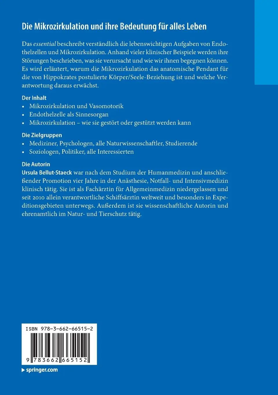 Rückseite: 9783662665152 | Die Mikrozirkulation und ihre Bedeutung für alles Leben | Taschenbuch