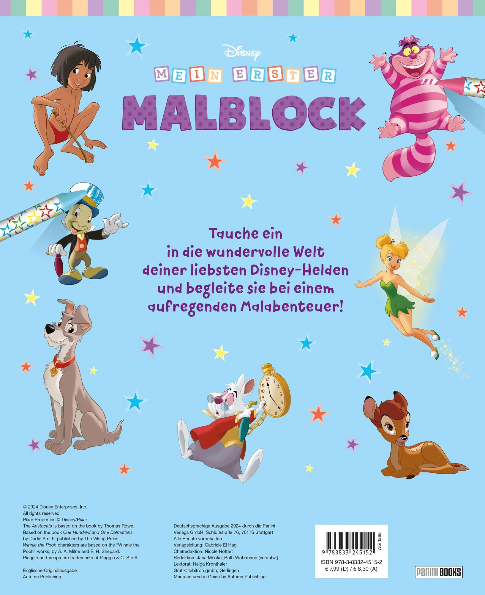 Rückseite: 9783833245152 | Disney: Mein erster Malblock | Malblock | Disney (u. a.) | Taschenbuch