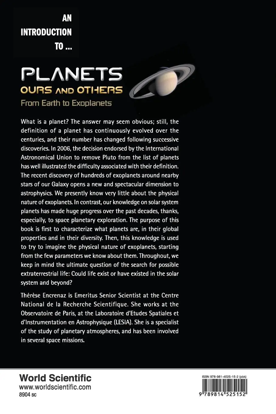 Rückseite: 9789814525152 | PLANETS | OURS AND OTHERS - FROM EARTH TO EXOPLANETS | Encrena Therese