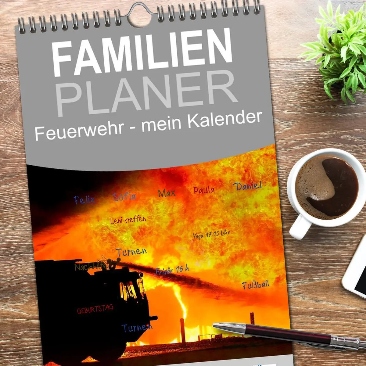 Bild: 9783516505252 | Familienplaner 2026 - Feuerwehr - mein Kalender mit 5 Spalten...