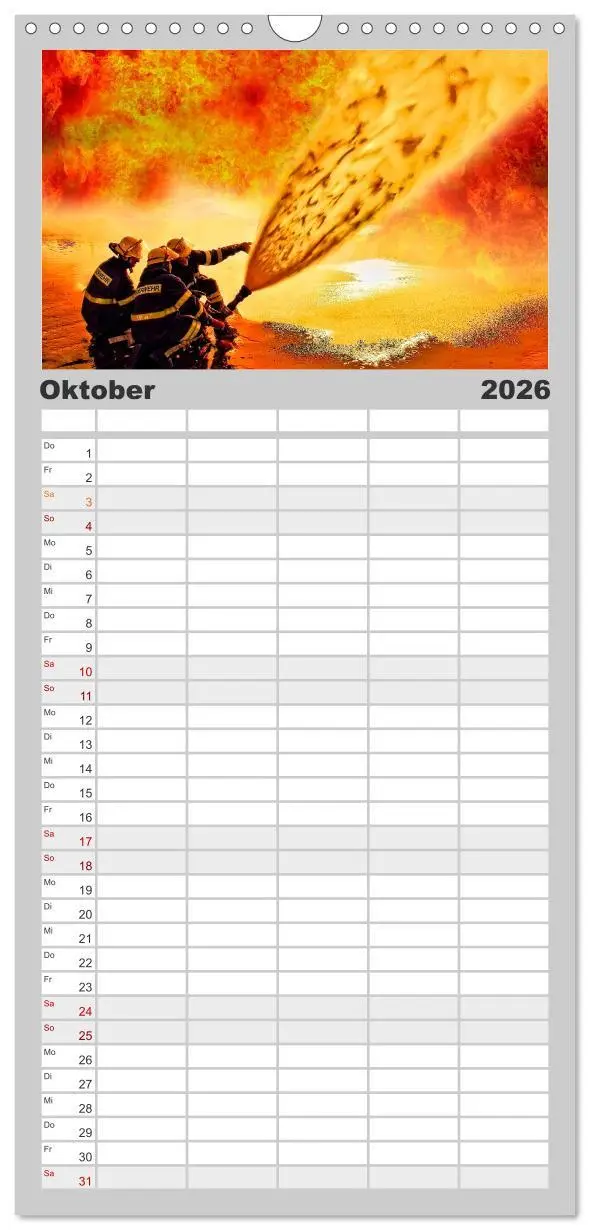 Bild: 9783516505252 | Familienplaner 2026 - Feuerwehr - mein Kalender mit 5 Spalten...