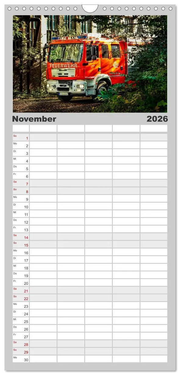 Bild: 9783516505252 | Familienplaner 2026 - Feuerwehr - mein Kalender mit 5 Spalten...