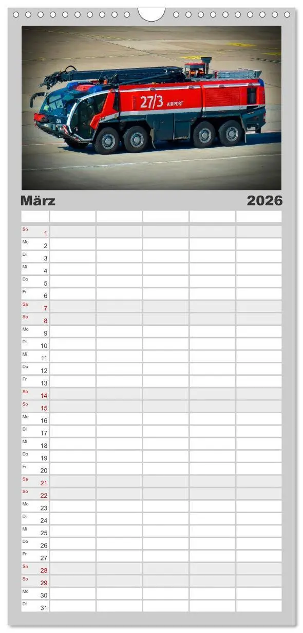 Bild: 9783516505252 | Familienplaner 2026 - Feuerwehr - mein Kalender mit 5 Spalten...