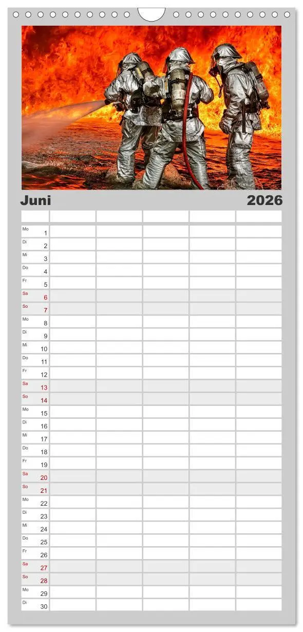 Bild: 9783516505252 | Familienplaner 2026 - Feuerwehr - mein Kalender mit 5 Spalten...