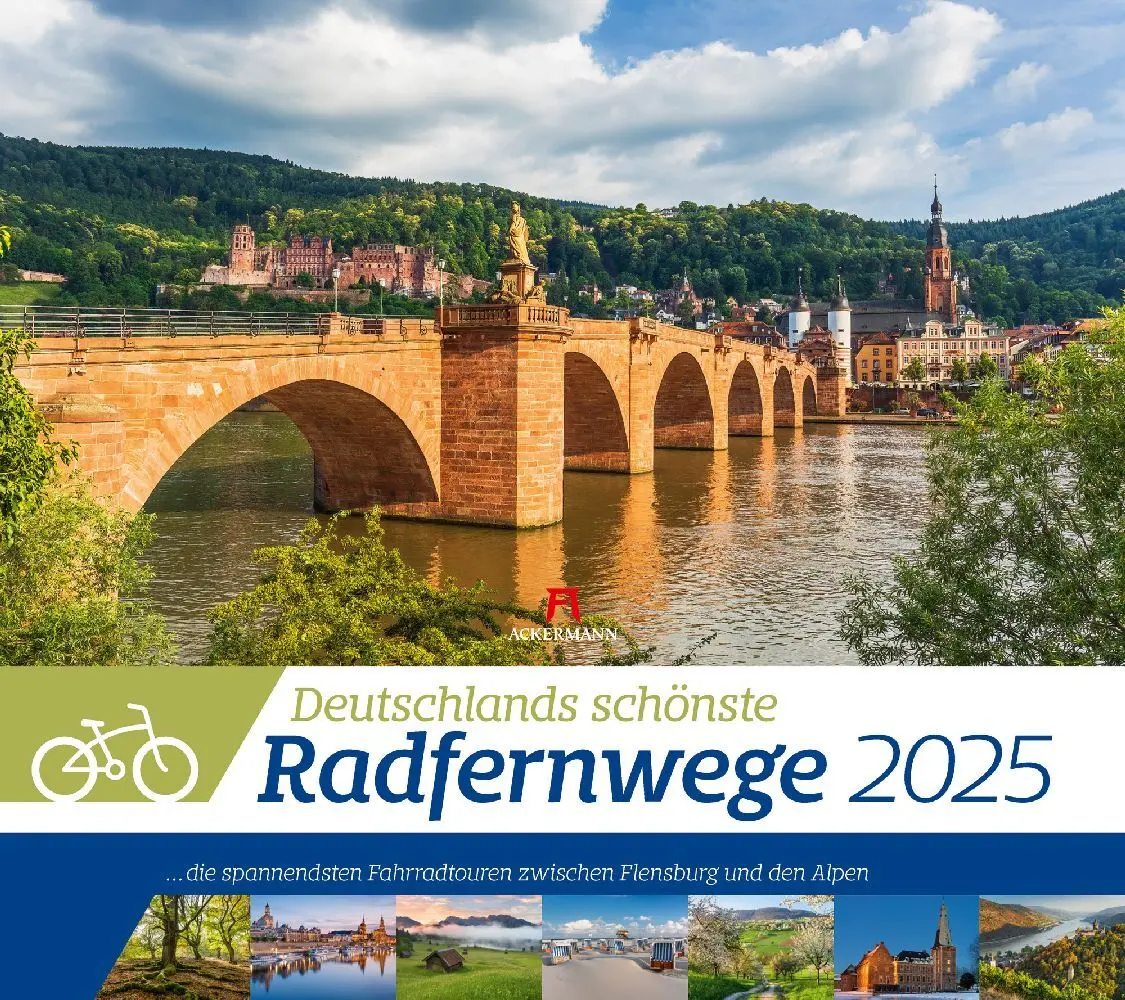 Cover: 9783838425252 | Deutschlands schönste Radfernwege Kalender 2025 | Kunstverlag | 2025