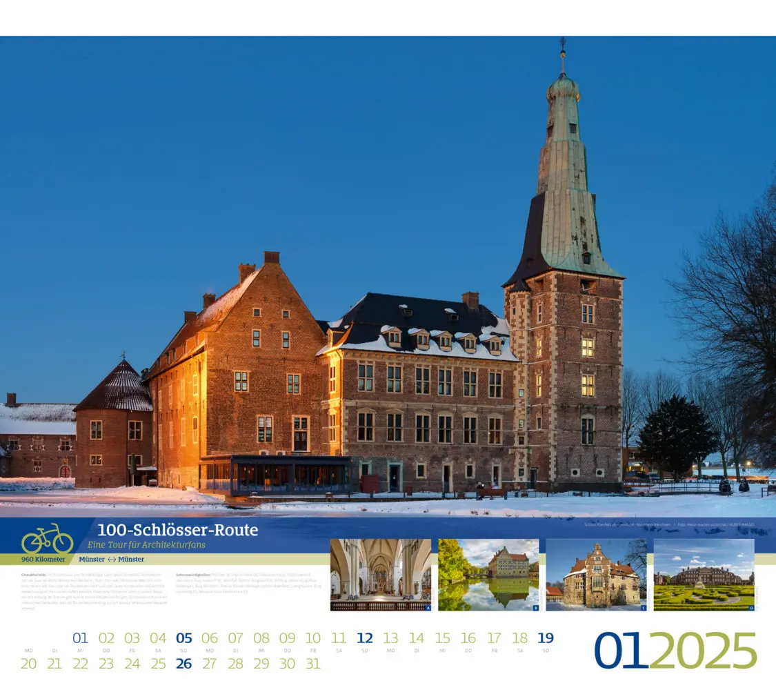 Bild: 9783838425252 | Deutschlands schönste Radfernwege Kalender 2025 | Kunstverlag | 2025