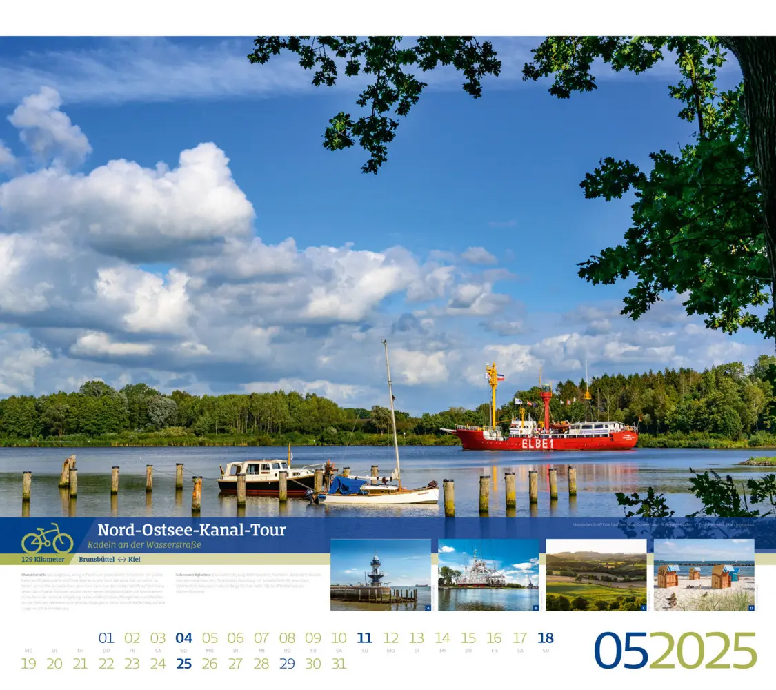 Bild: 9783838425252 | Deutschlands schönste Radfernwege Kalender 2025 | Kunstverlag | 2025