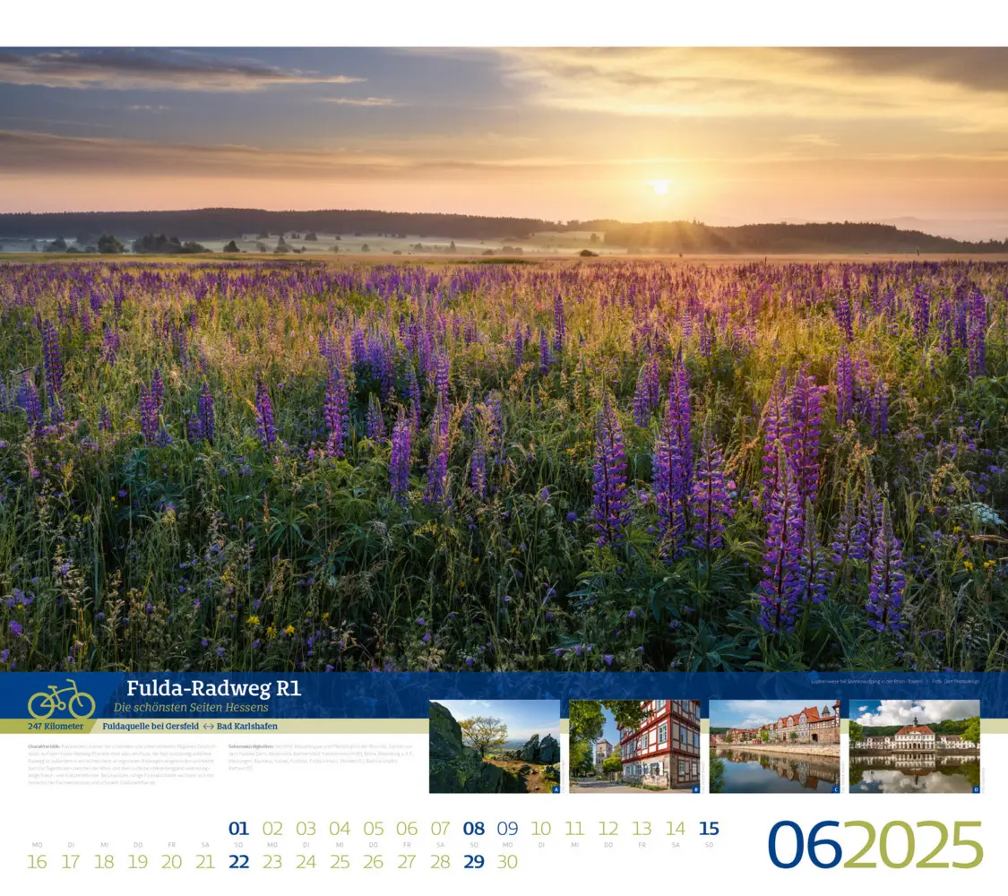 Bild: 9783838425252 | Deutschlands schönste Radfernwege Kalender 2025 | Kunstverlag | 2025
