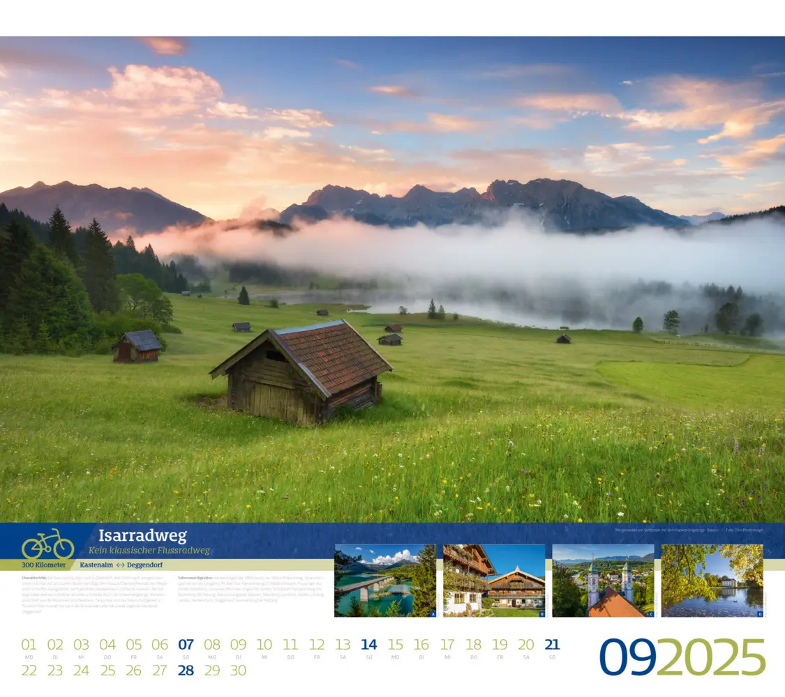 Bild: 9783838425252 | Deutschlands schönste Radfernwege Kalender 2025 | Kunstverlag | 2025