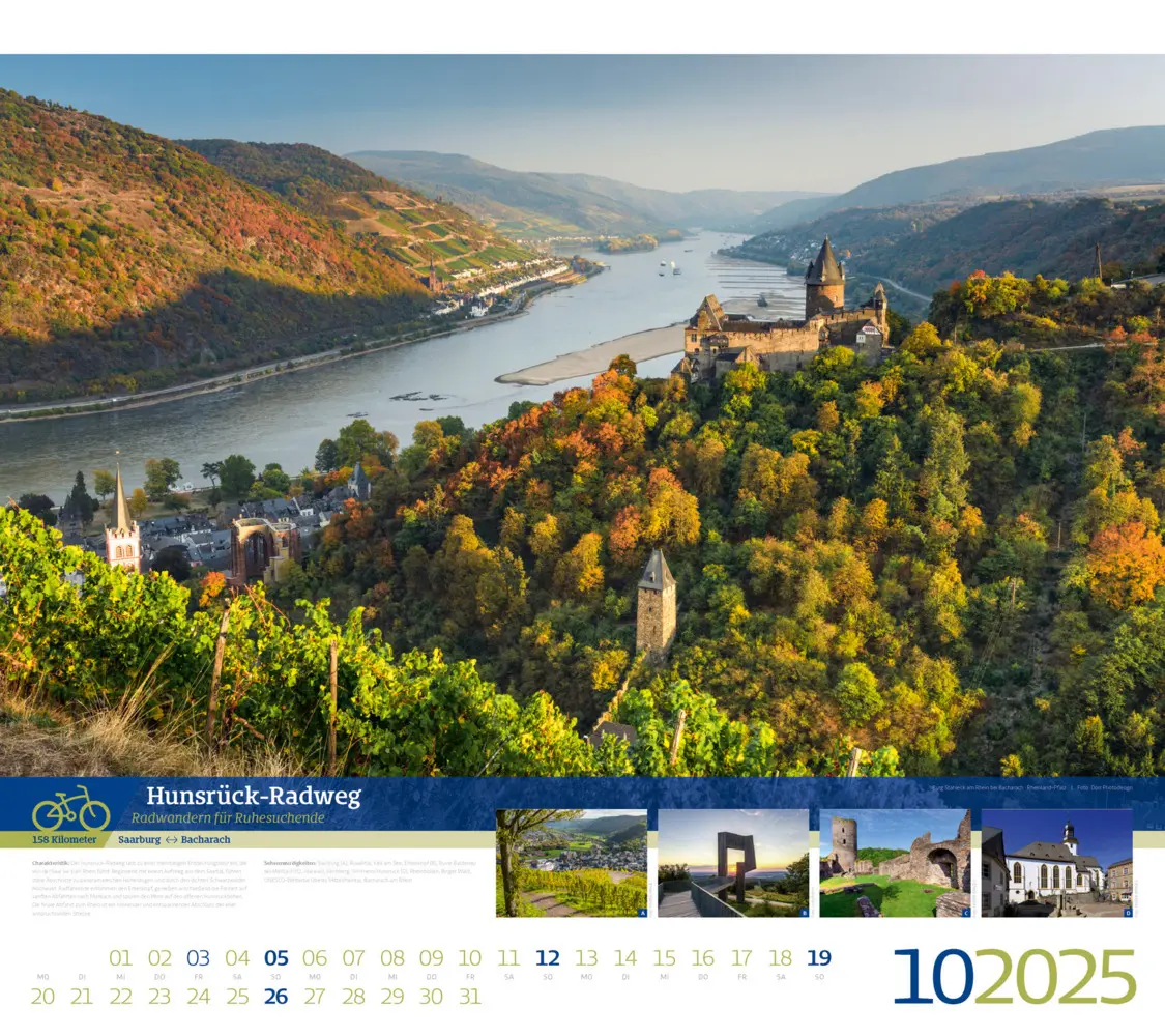 Bild: 9783838425252 | Deutschlands schönste Radfernwege Kalender 2025 | Kunstverlag | 2025