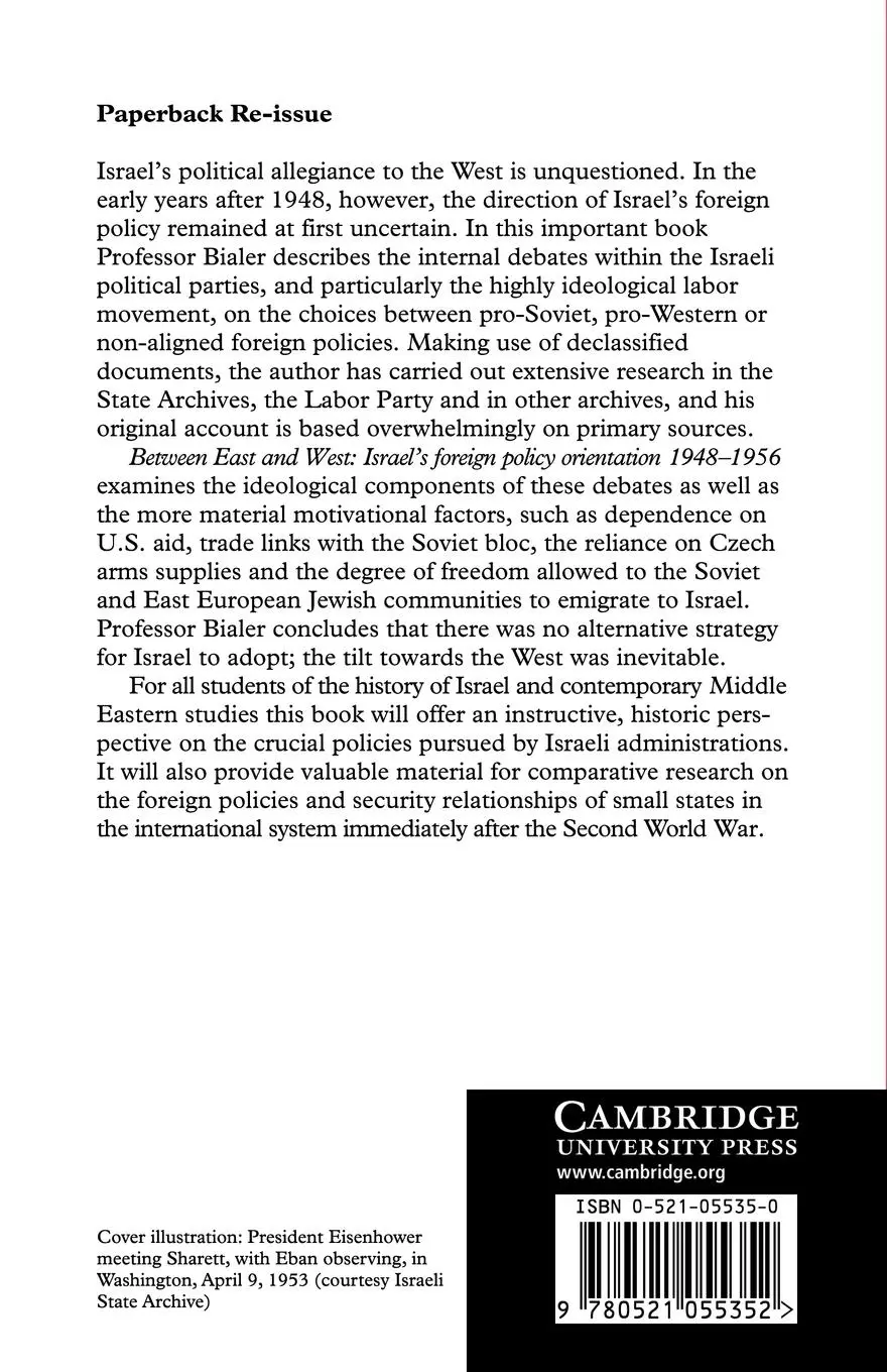 Rückseite: 9780521055352 | Between East and West | Israel's Foreign Policy Orientation 1948 1956