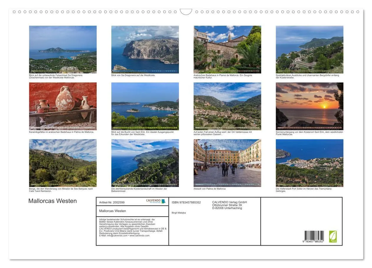 Bild: 9783457885352 | Mallorcas Westen (Wandkalender 2026 DIN A2 quer), CALVENDO...