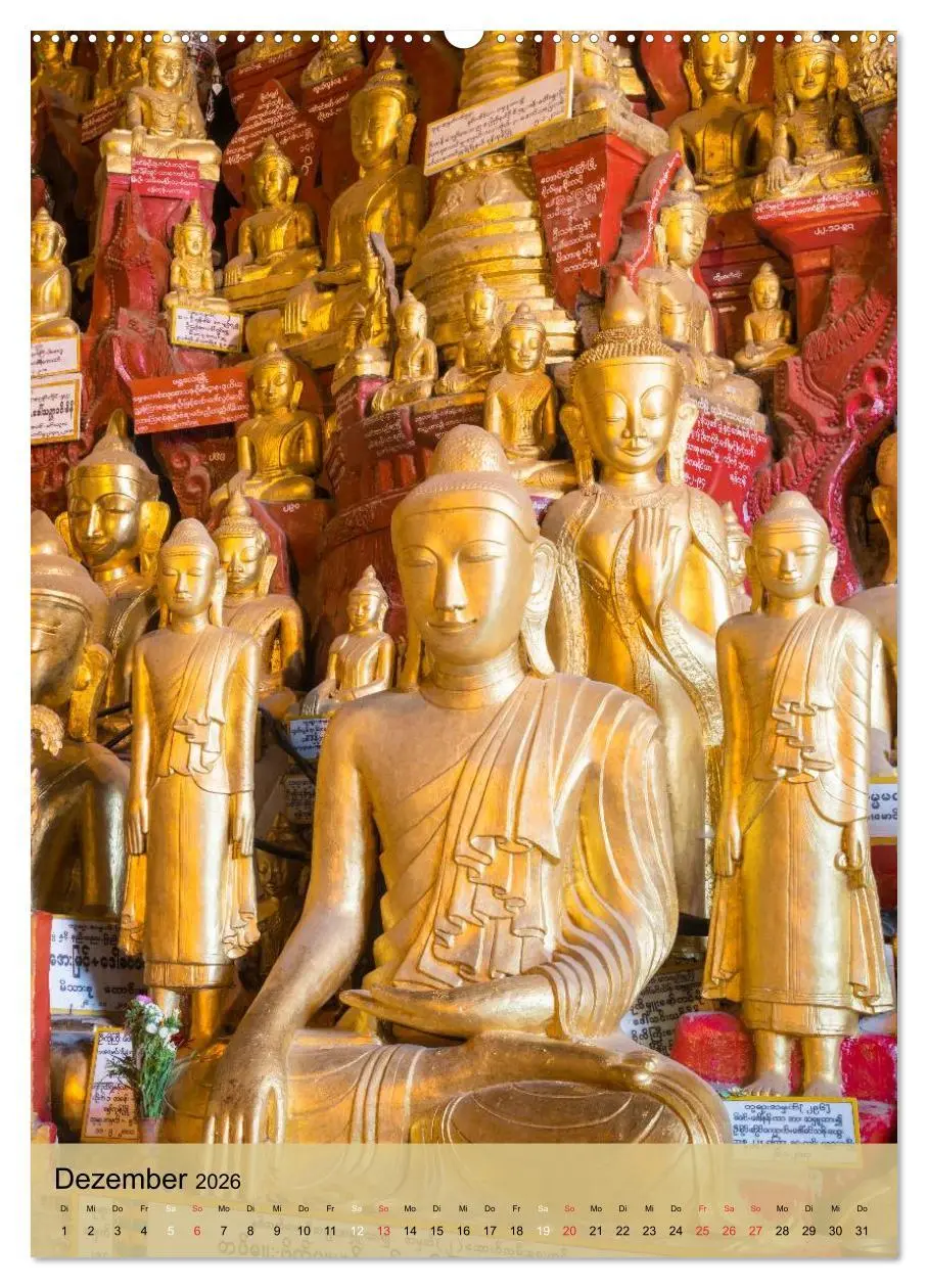 Bild: 9783516425352 | BUDDHA in GOLD (hochwertiger Premium Wandkalender 2026 DIN A2...