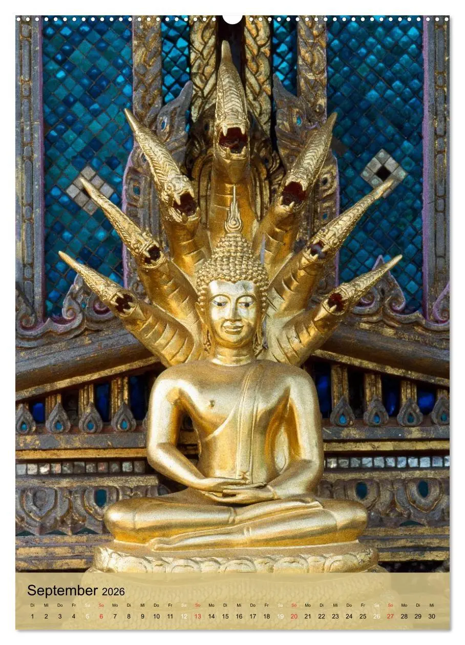 Bild: 9783516425352 | BUDDHA in GOLD (hochwertiger Premium Wandkalender 2026 DIN A2...
