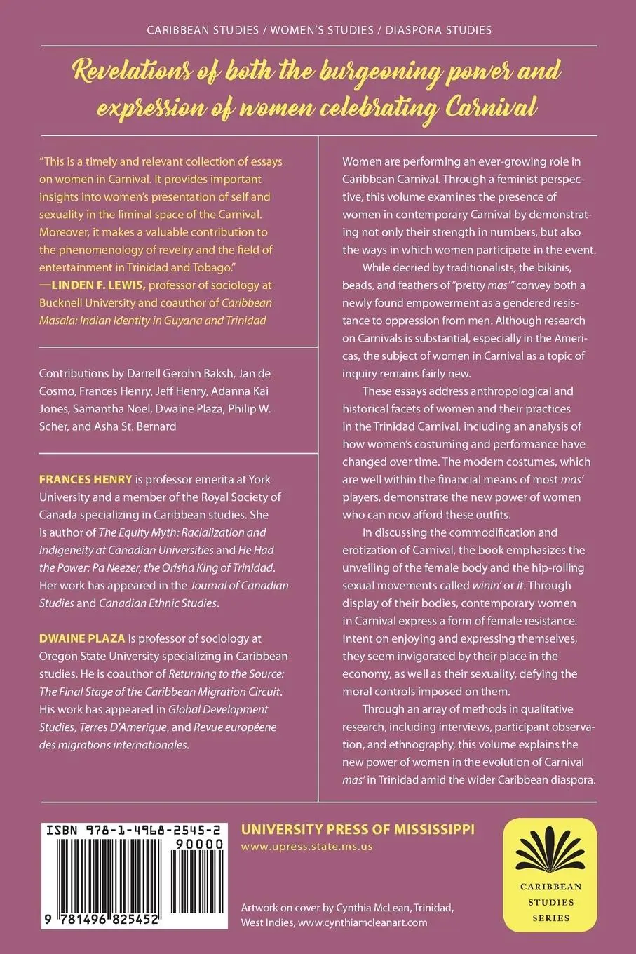 Rückseite: 9781496825452 | Carnival Is Woman | Feminism and Performance in Caribbean Mas | Buch