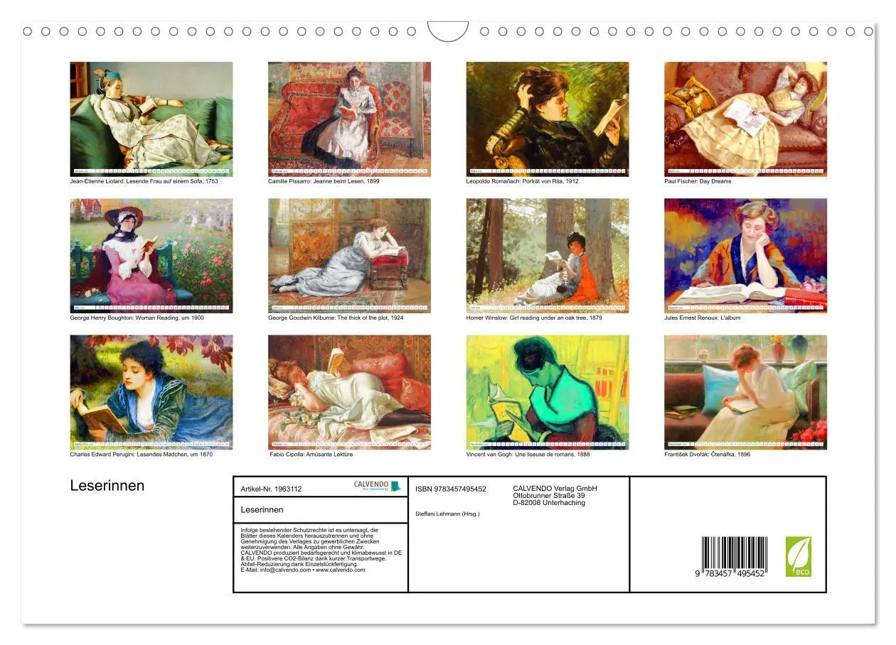 Bild: 9783457495452 | Leserinnen (Wandkalender 2026 DIN A3 quer), CALVENDO Monatskalender