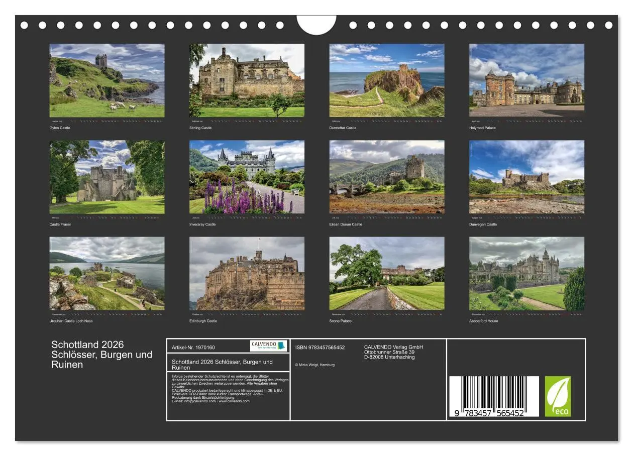 Bild: 9783457565452 | Schottland 2026 Schlösser, Burgen und Ruinen (Wandkalender 2026 DIN...