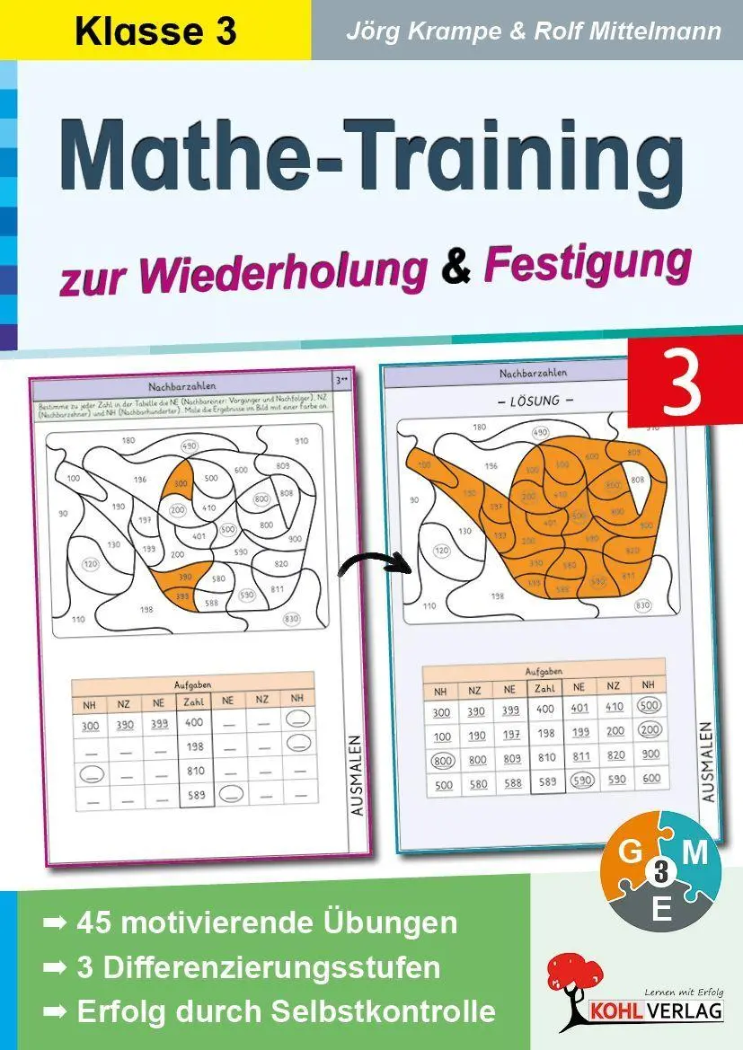 Mathe-Training zur Wiederholung und Festigung / Klasse 3