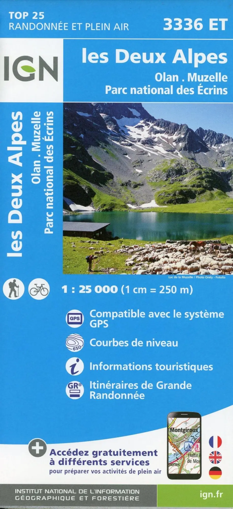 Cover: 9782758545552 | les Deux Alpes. Olan-Muzelle. PN des Ecrins 1:25 000 | (Land-)Karte
