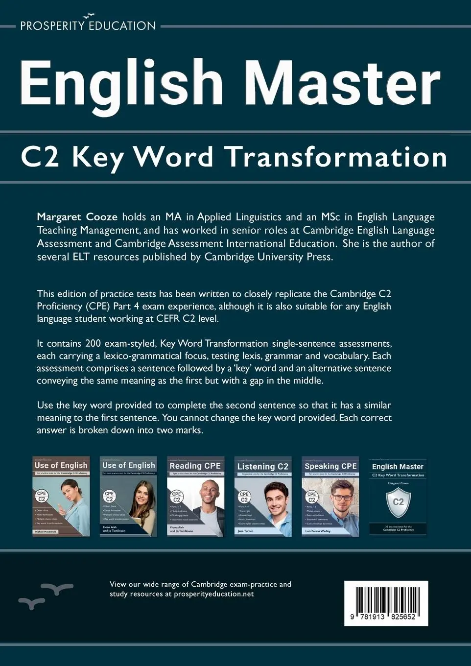 Rückseite: 9781913825652 | English Master C2 Key Word Transformation | Margaret Cooze | Buch