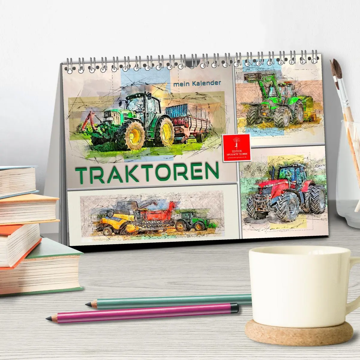 Bild: 9783457545652 | Traktoren - mein Kalender (Tischkalender 2026 DIN A5 quer),...