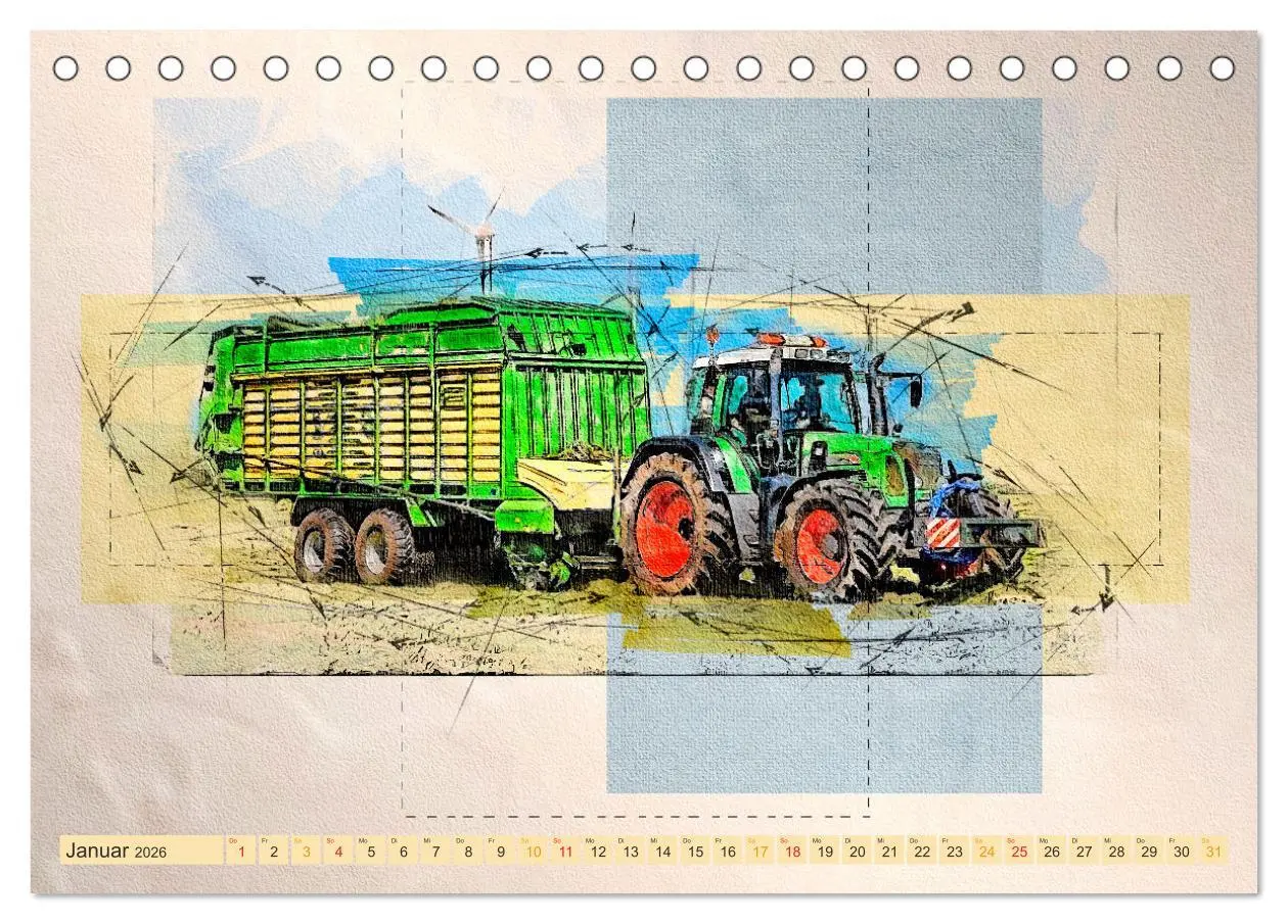 Bild: 9783457545652 | Traktoren - mein Kalender (Tischkalender 2026 DIN A5 quer),...