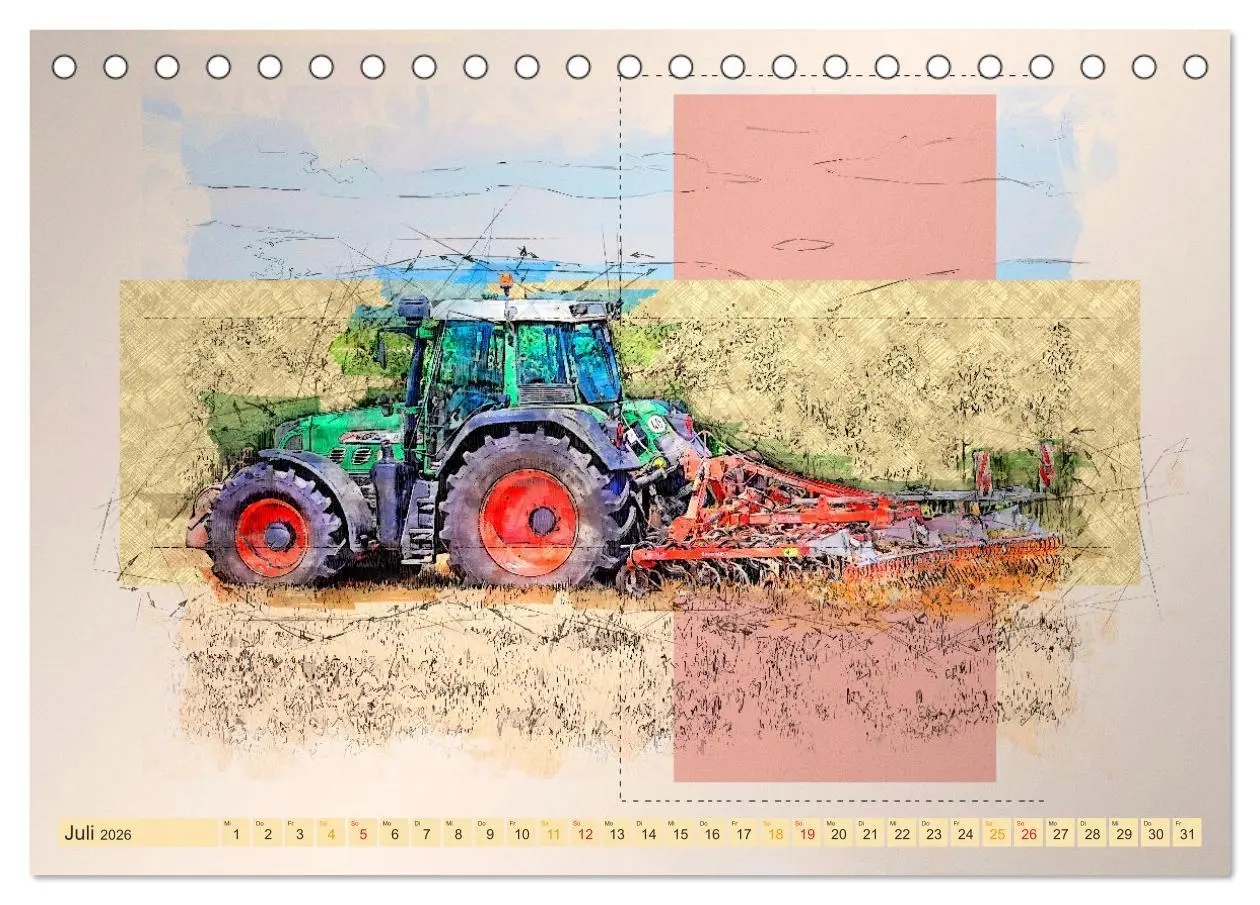 Bild: 9783457545652 | Traktoren - mein Kalender (Tischkalender 2026 DIN A5 quer),...