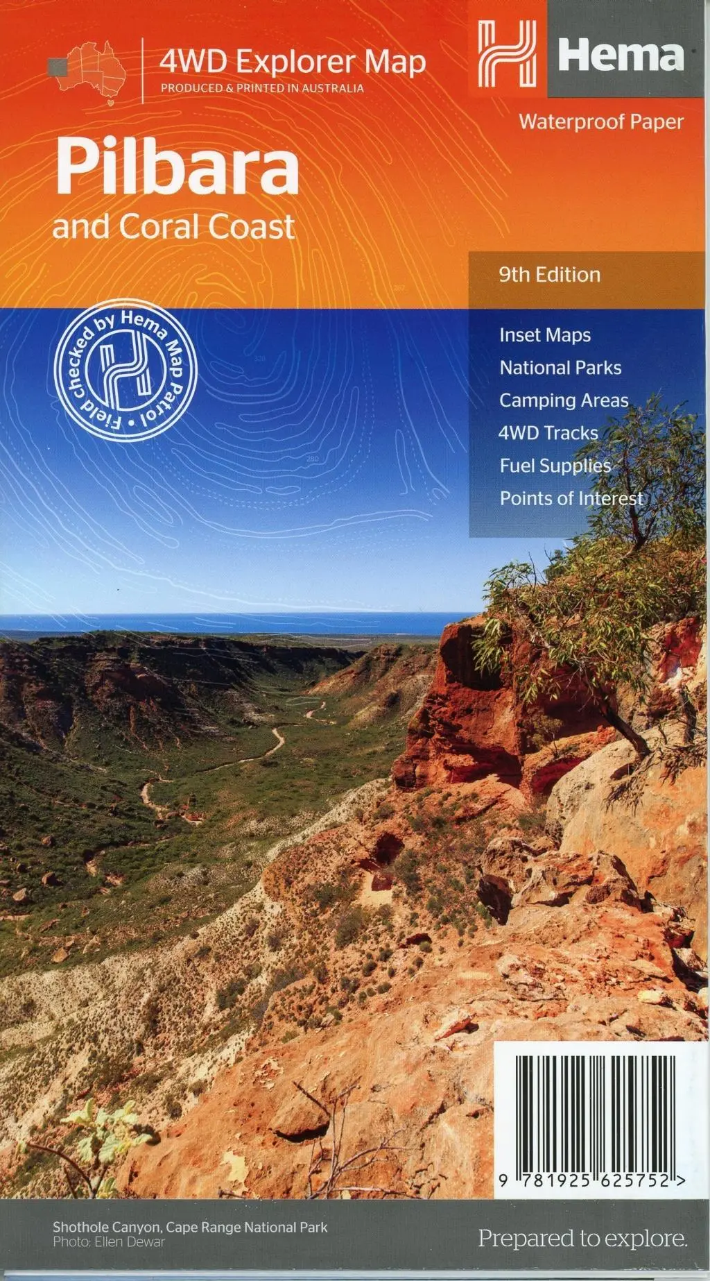 Cover: 9781925625752 | Streetmap Pilbara | (Land-)Karte | Hema Strassenkarte HEMA Maps | 2019