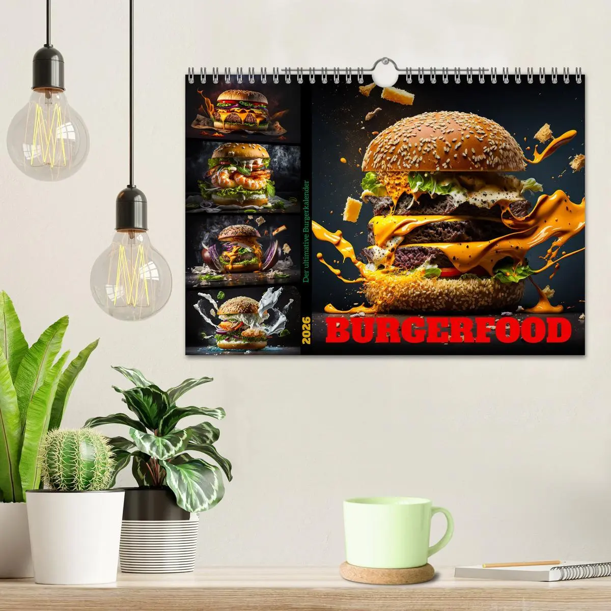 Bild: 9783457535752 | Burgerfood (Wandkalender 2026 DIN A4 quer), CALVENDO Monatskalender
