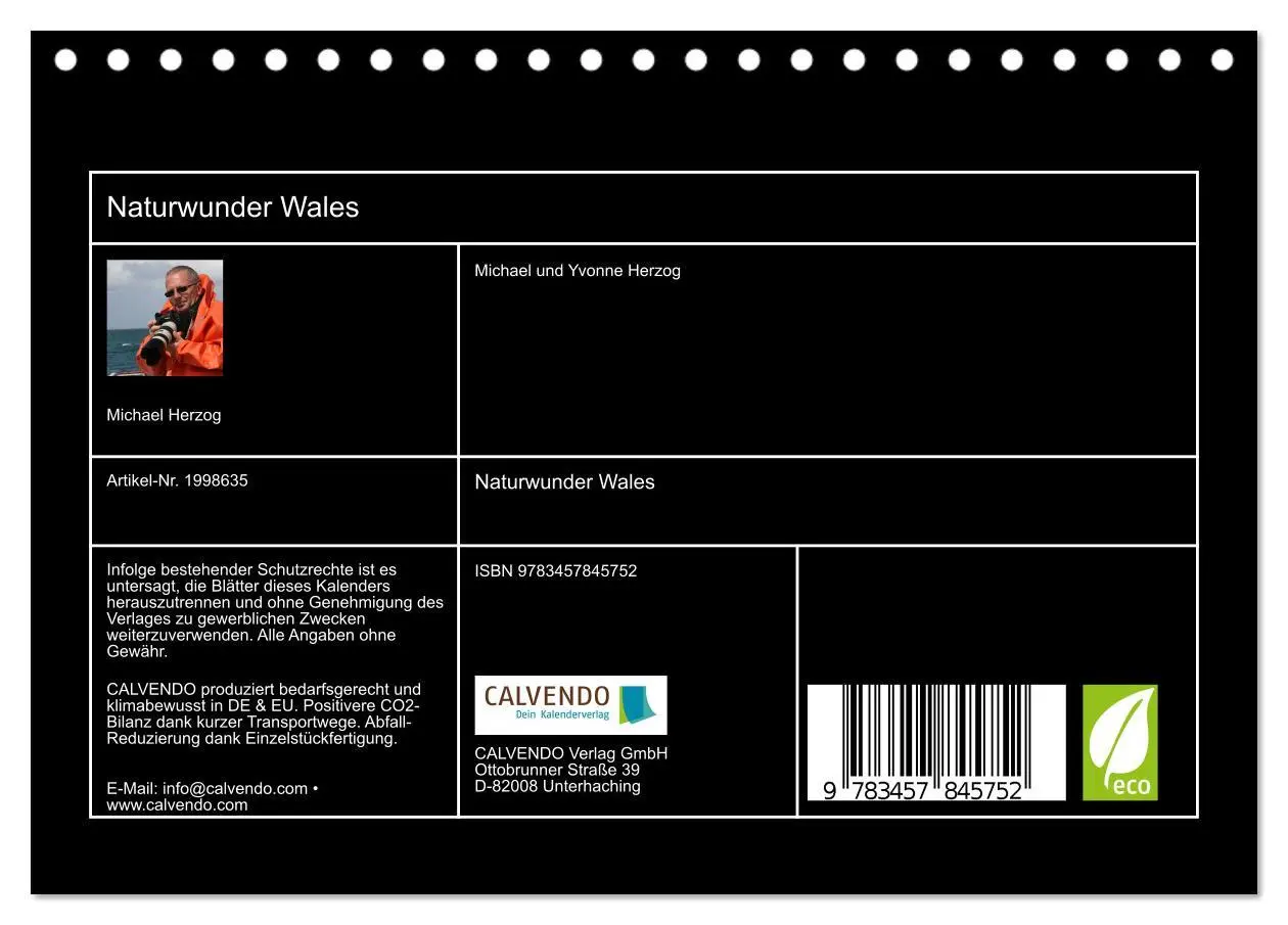 Bild: 9783457845752 | Naturwunder Wales (Tischkalender 2026 DIN A5 quer), CALVENDO...