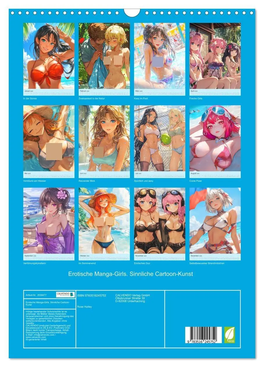 Bild: 9783516245752 | Erotische Manga-Girls. Sinnliche Cartoon-Kunst (Wandkalender 2026...