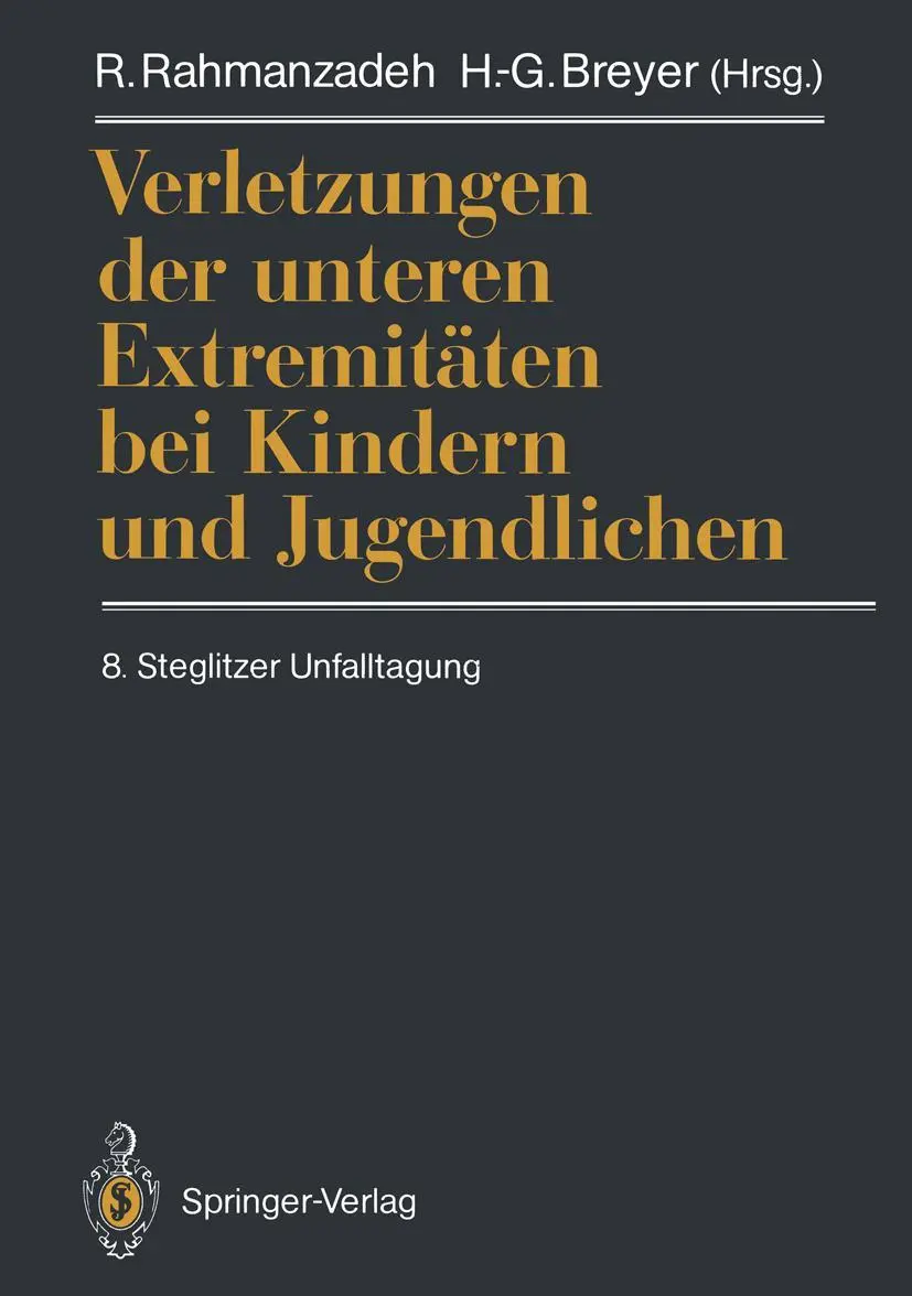 Cover: 9783540525752 | Verletzungen der unteren Extremitäten bei Kindern und Jugendlichen