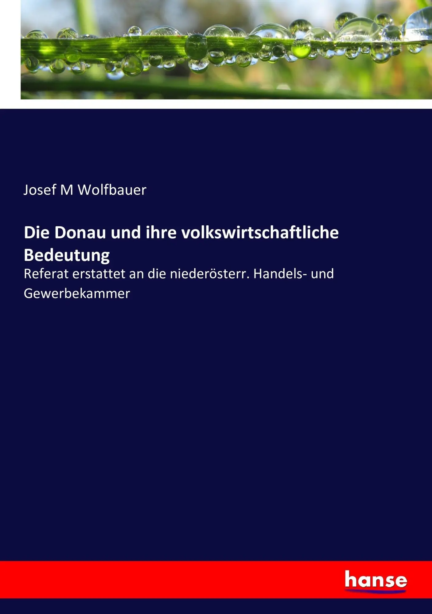 Cover: 9783743405752 | Die Donau und ihre volkswirtschaftliche Bedeutung | Josef M Wolfbauer