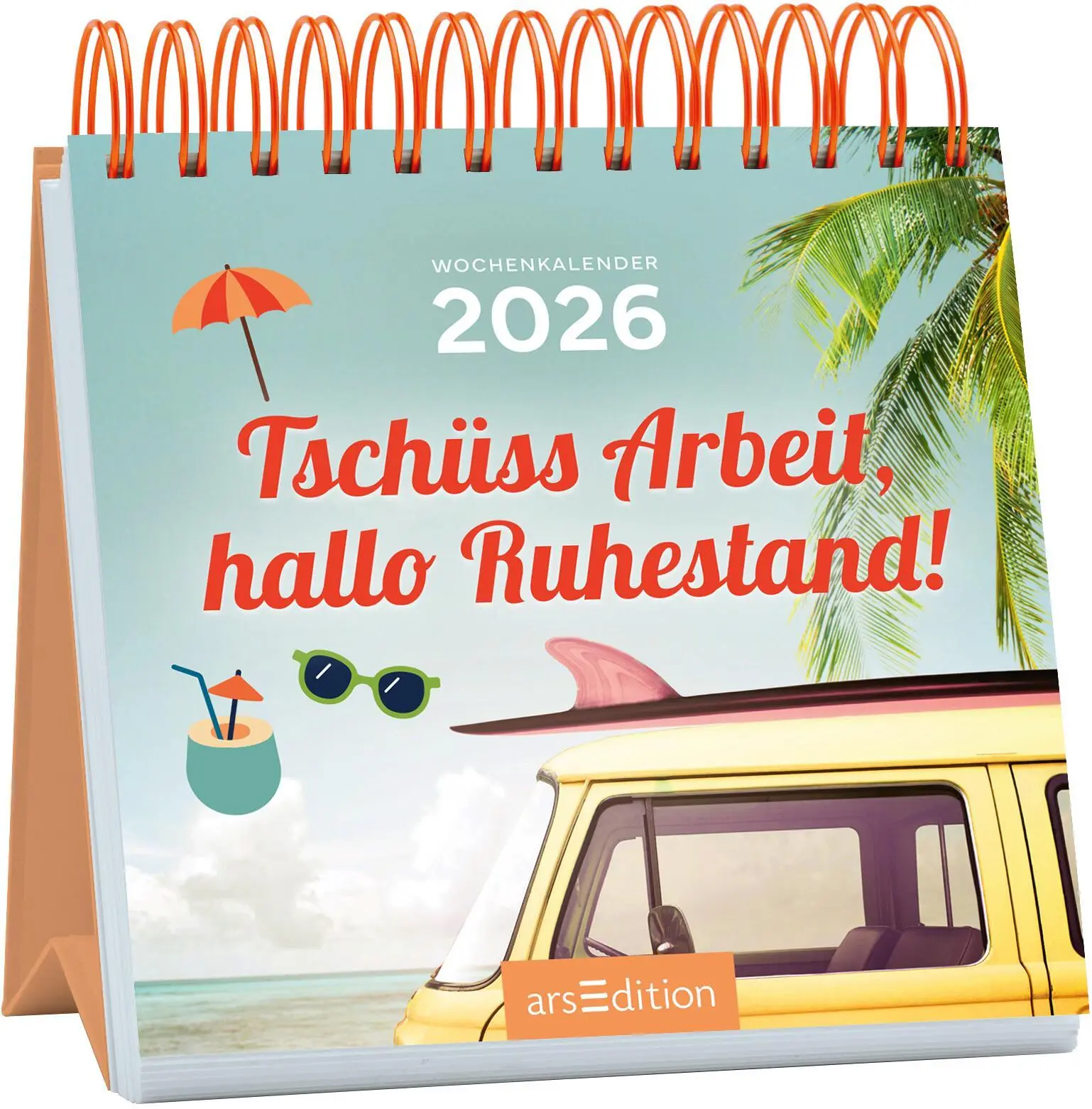 Cover: 4014489135852 | Mini-Wochenkalender Tschüss Arbeit, hallo Ruhestand! 2026 | Kalender