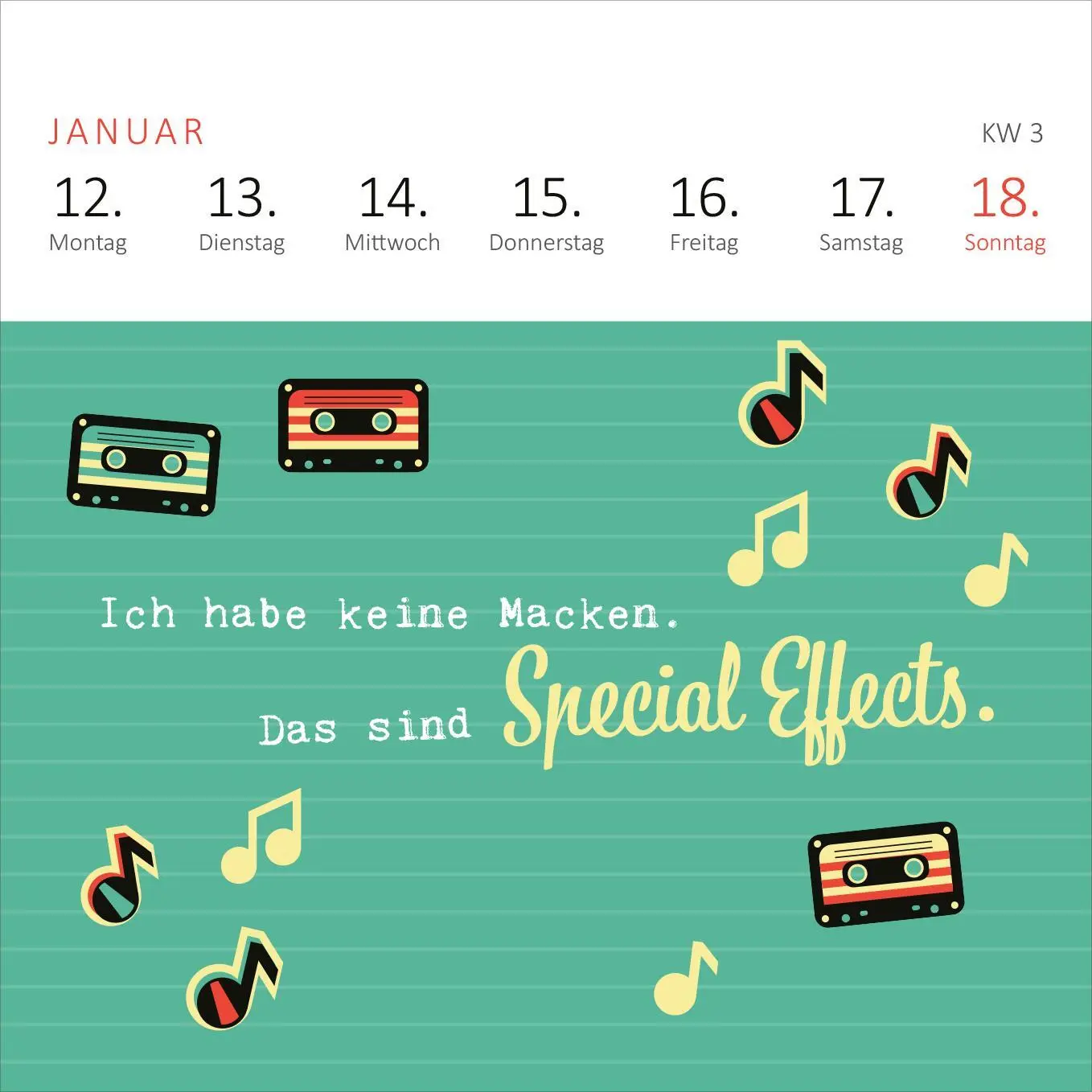 Bild: 4014489135852 | Mini-Wochenkalender Tschüss Arbeit, hallo Ruhestand! 2026 | Kalender