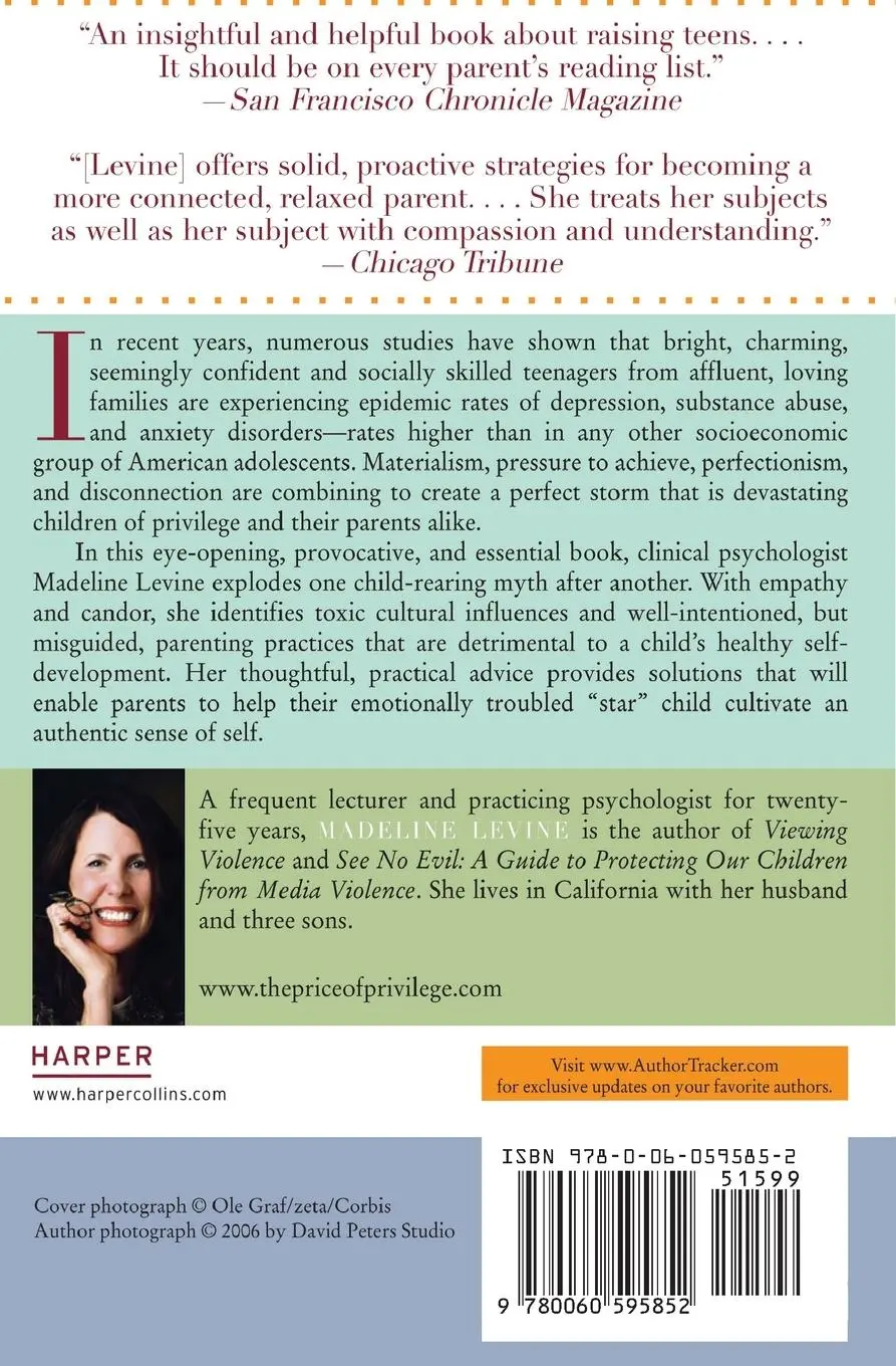 Rückseite: 9780060595852 | The Price of Privilege | Madeline Levine | Taschenbuch | Englisch