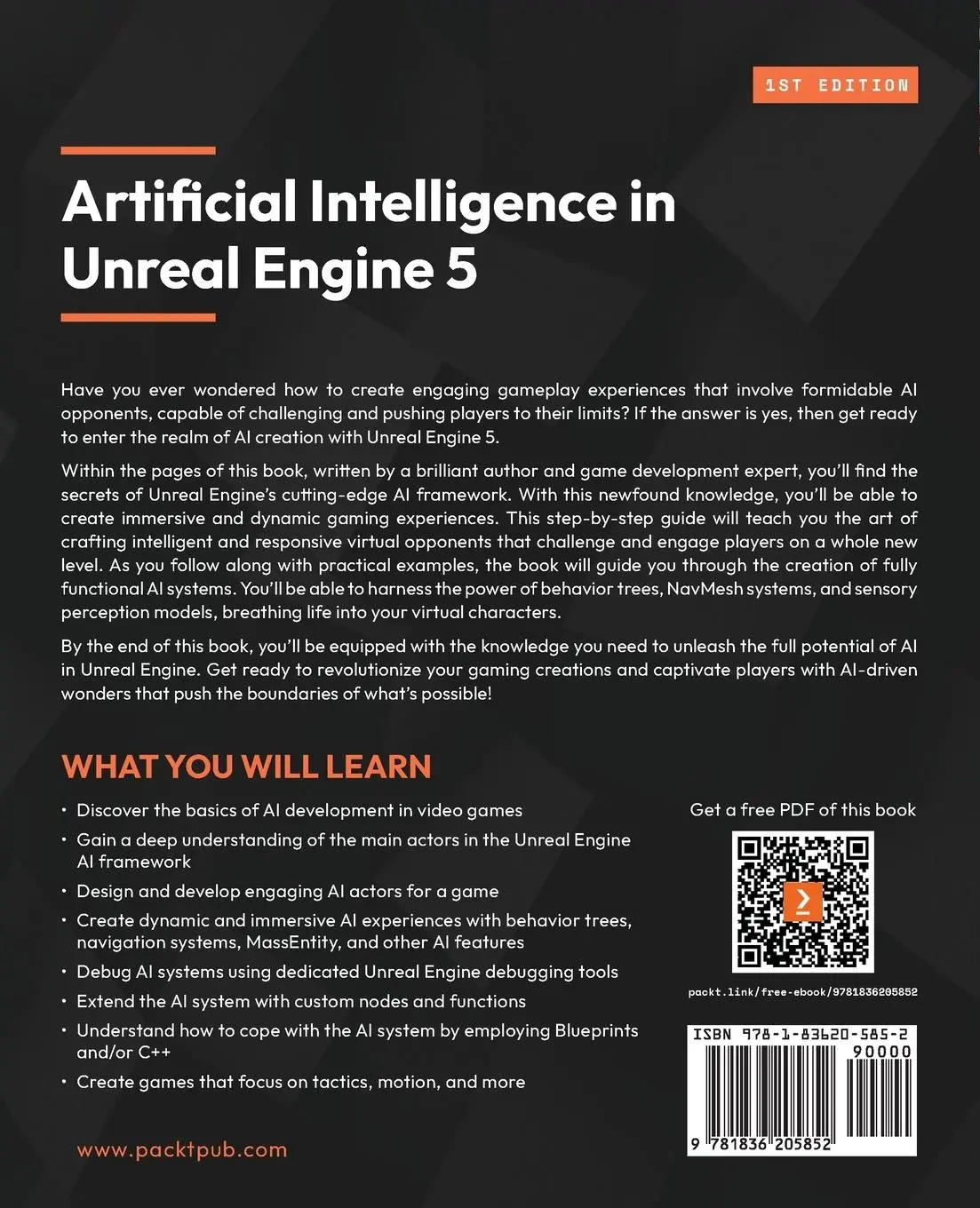 Rückseite: 9781836205852 | Artificial Intelligence in Unreal Engine 5 | Marco Secchi | Buch