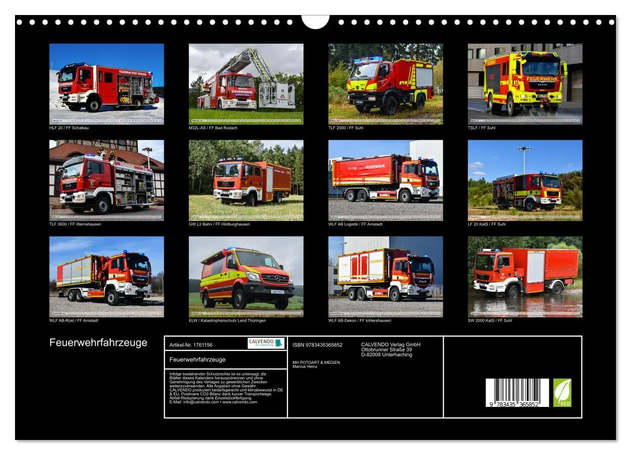 Bild: 9783435365852 | Feuerwehrfahrzeuge (Wandkalender 2025 DIN A3 quer), CALVENDO...