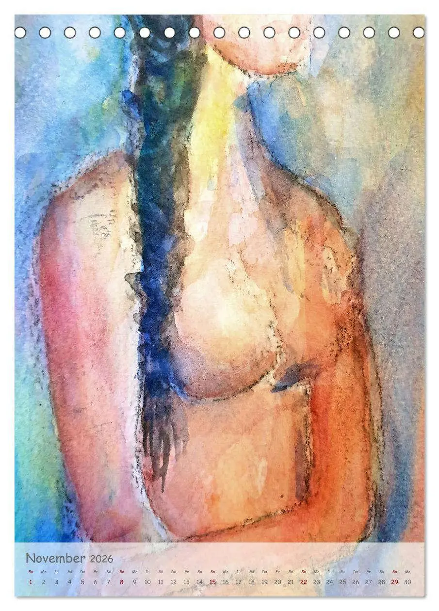 Bild: 9783516305852 | Body Colours - Farbenprächtige Aktmalerei (Tischkalender 2026 DIN...