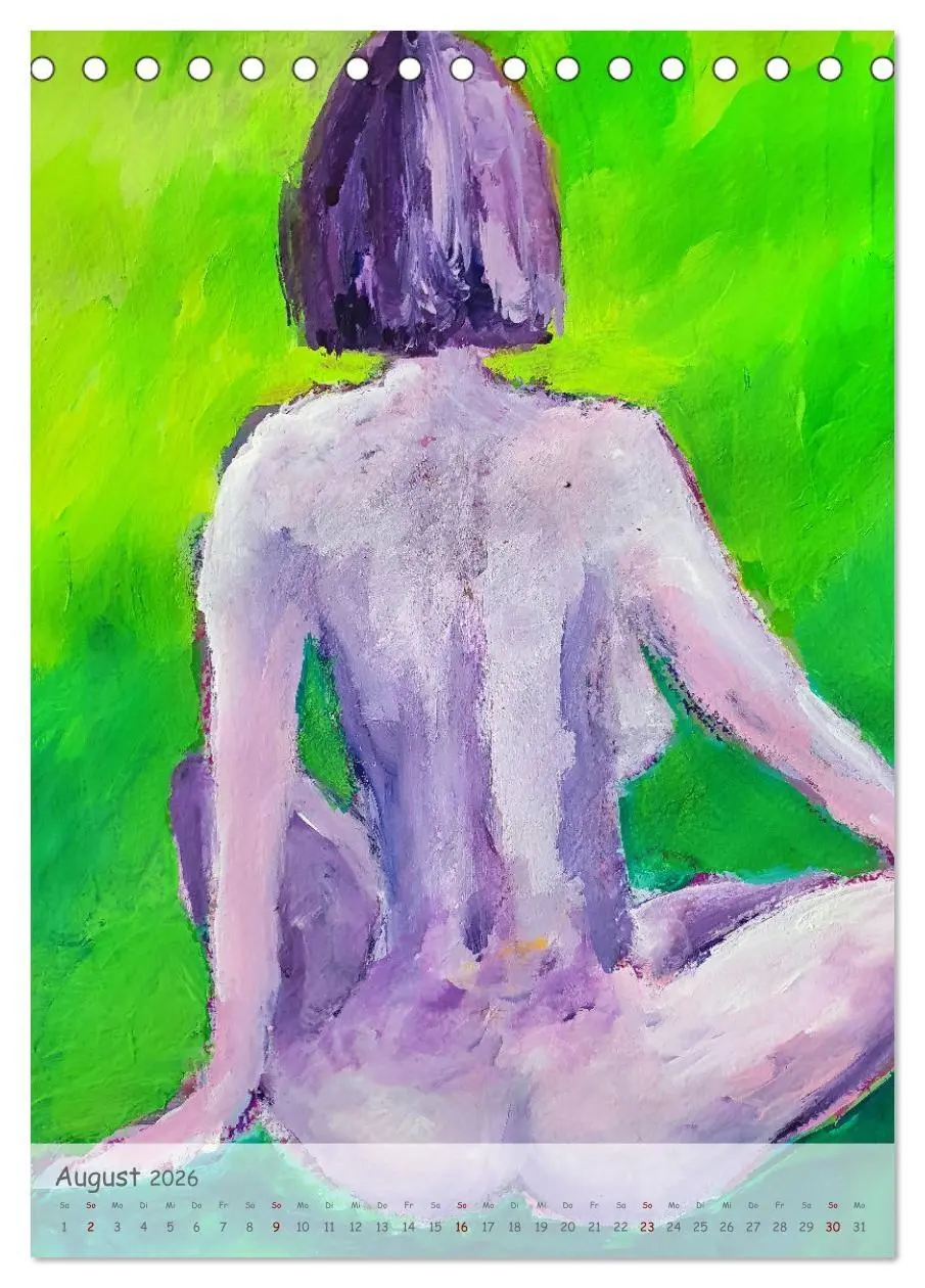 Bild: 9783516305852 | Body Colours - Farbenprächtige Aktmalerei (Tischkalender 2026 DIN...