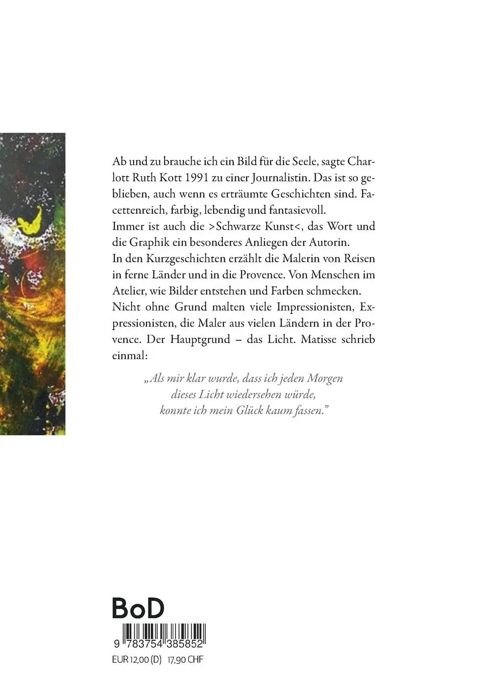 Rückseite: 9783754385852 | Sonnengesang | Charlott Ruth Kott | Taschenbuch | Paperback | 80 S.