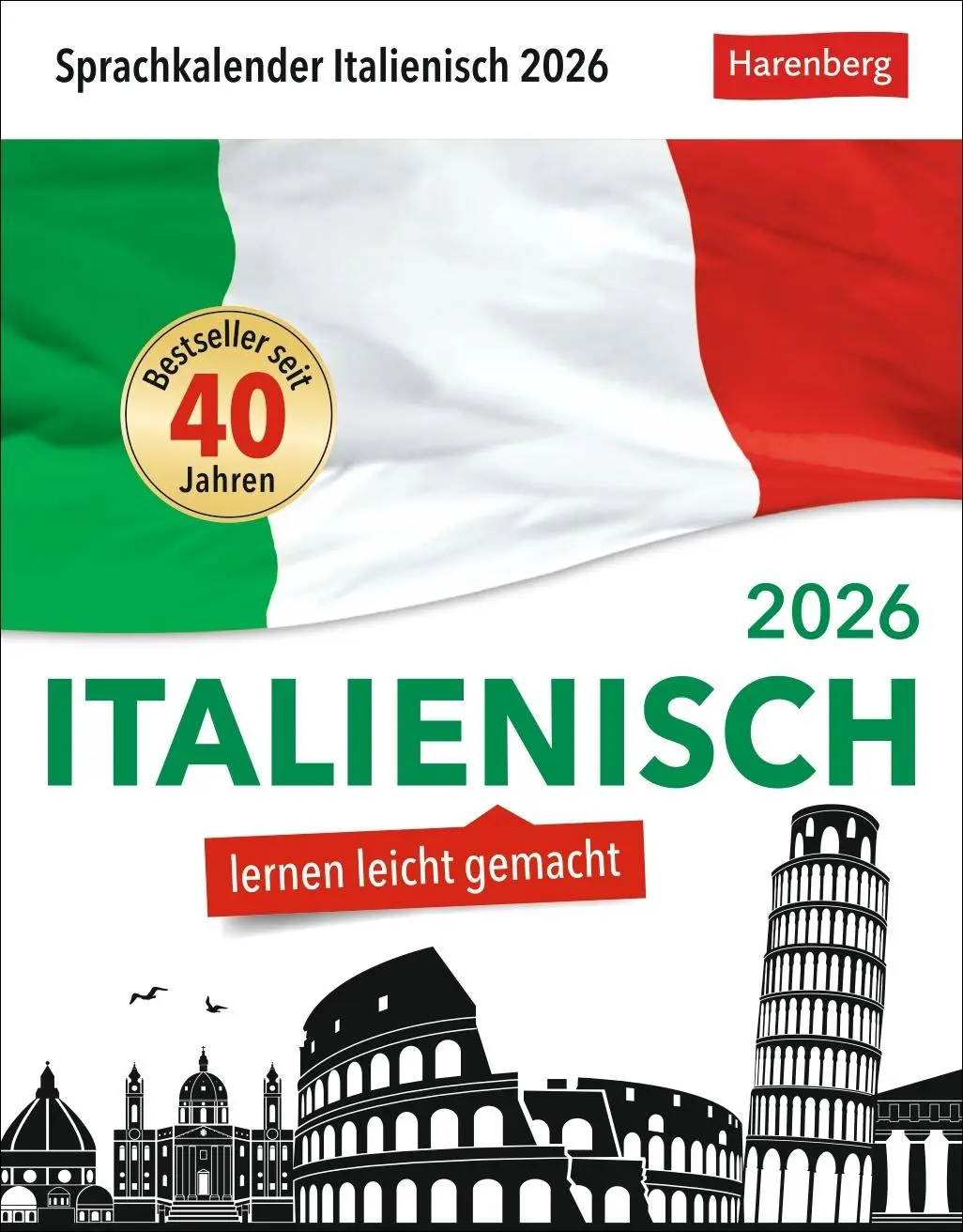 Cover: 9783840035852 | Italienisch Sprachkalender 2026 - Italienisch lernen leicht gemacht...