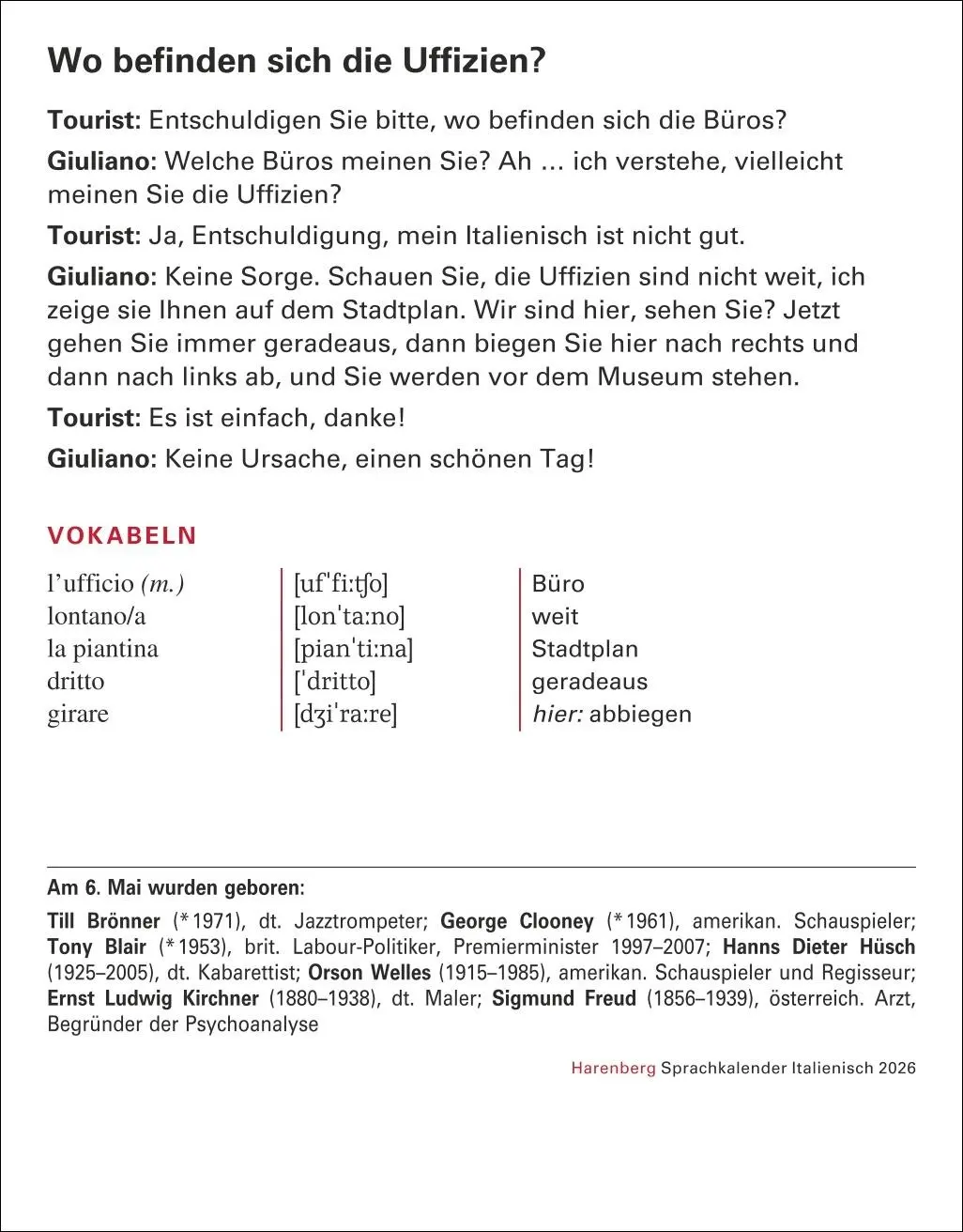 Bild: 9783840035852 | Italienisch Sprachkalender 2026 - Italienisch lernen leicht gemacht...