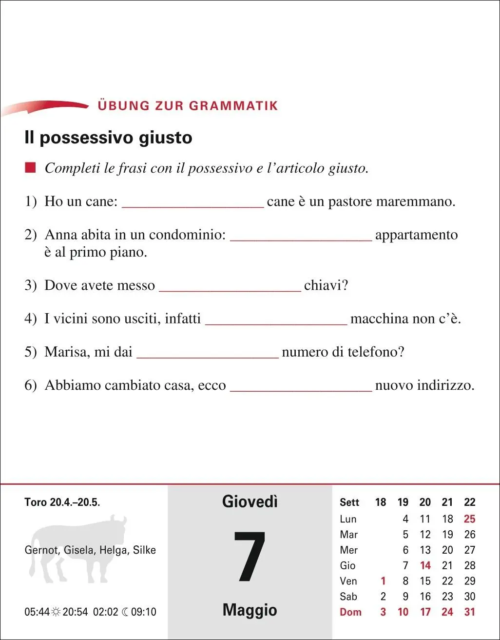 Bild: 9783840035852 | Italienisch Sprachkalender 2026 - Italienisch lernen leicht gemacht...