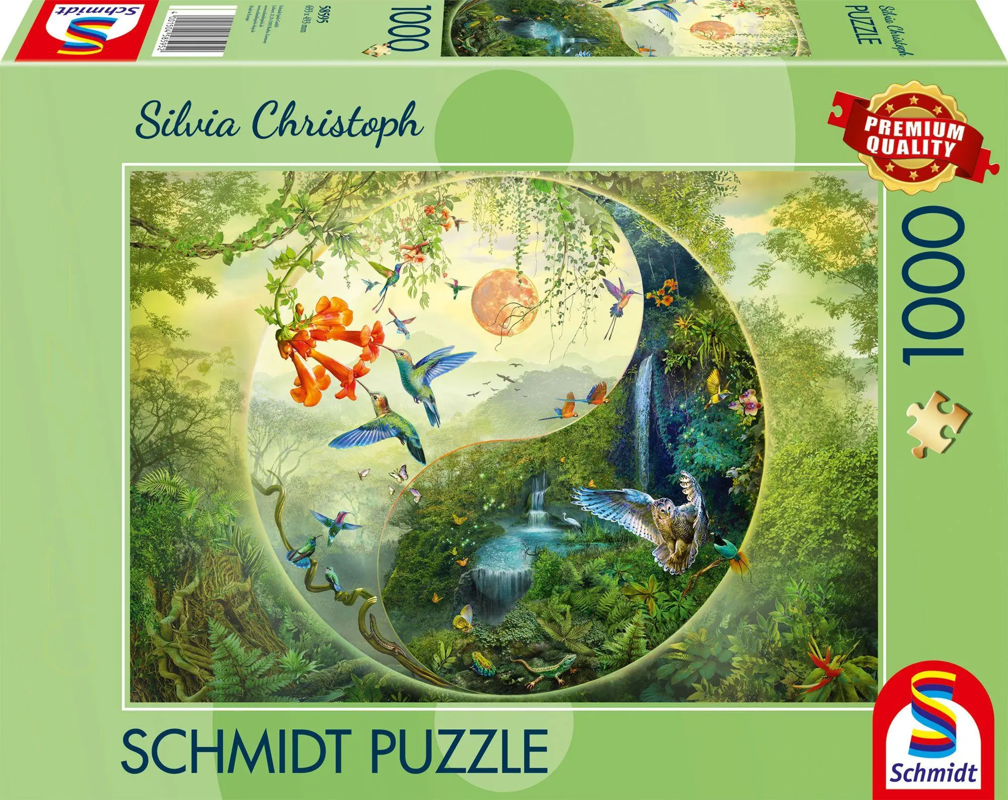 Cover: 4001504585952 | Yin &amp; Yang, Im Wald der Kolibris | Puzzle Silvia Christoph 1000 Teile
