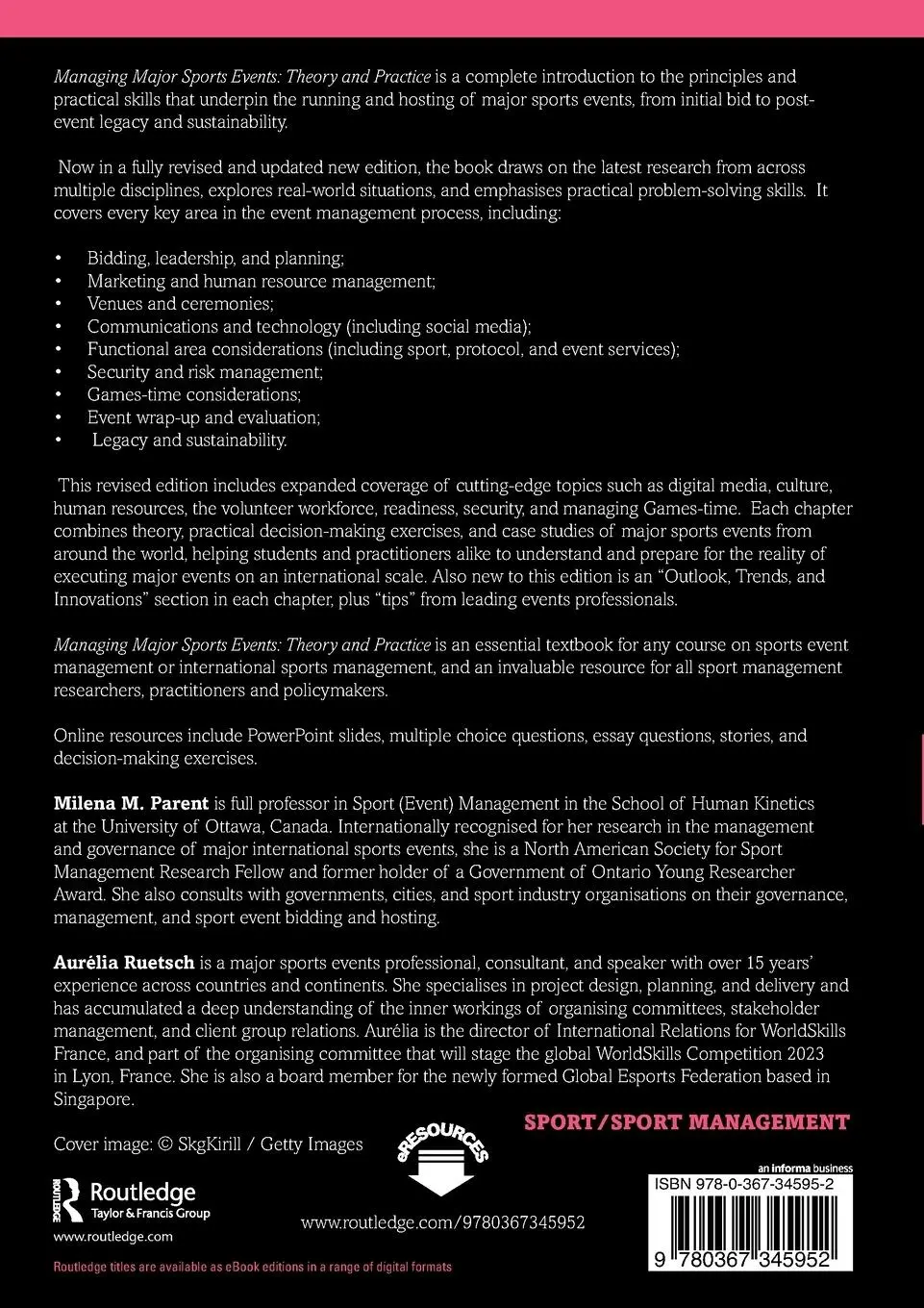 Rückseite: 9780367345952 | Managing Major Sports Events | Theory and Practice | Parent (u. a.)